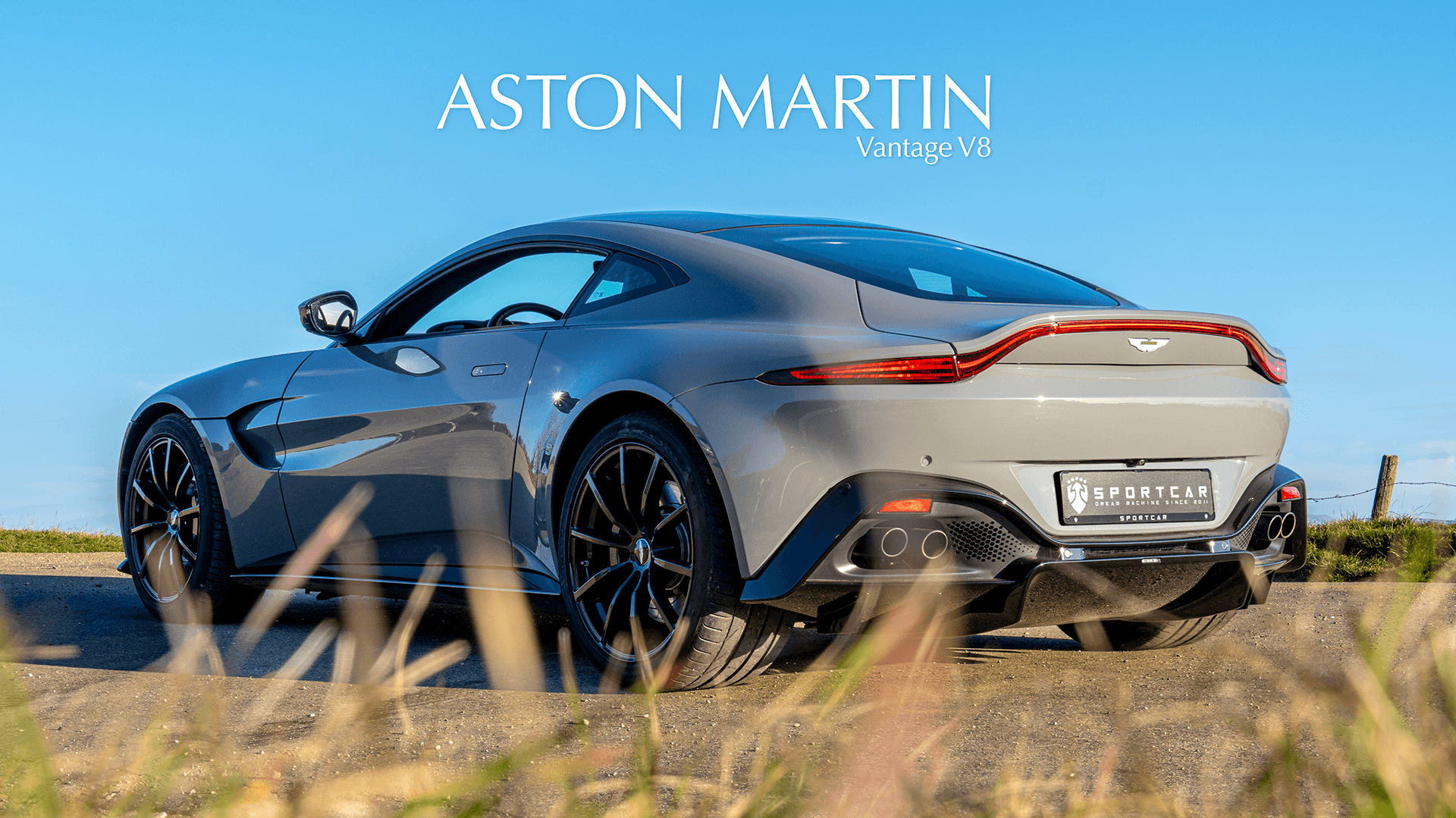 YouTube thumbnail (Picture of the Aston Martin Vantage V8)
